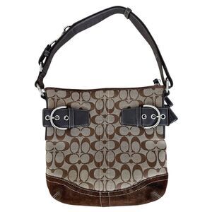 Vintage Coach F05K‑3574 Soho Shoulder/Crossbody Bag Monogram Canvas Leather